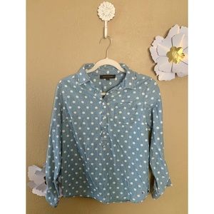 Button Down Polka Dot Top💙